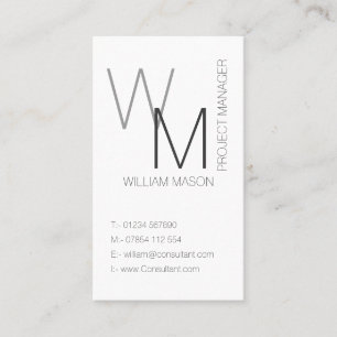 Plain and Simple White  Professional Business Card