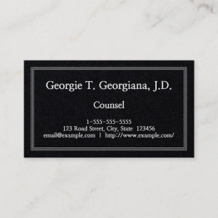 Plain and Understated Counsel Business Card