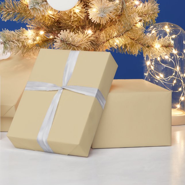Plain Andover Cream Soft Pastel Colour Background Wrapping Paper (Holidays)