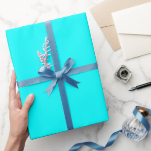 Plain Aqua Blue Colour Shade Tone Wrapping Paper