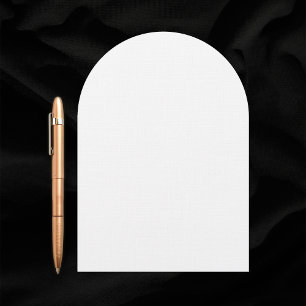 Plain Arch Style Linen Cardstock Blank Wedding Invitation