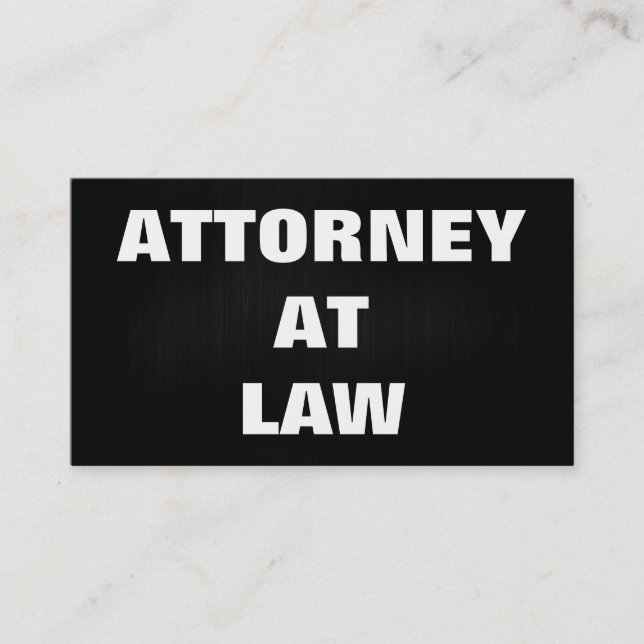 Plain Attorney at Law Business Card (Front)