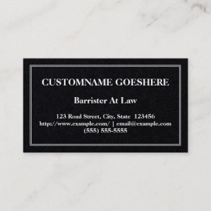Plain Barrister At Law Business Card