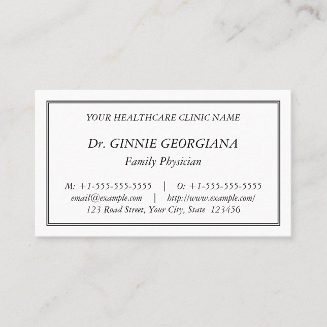 Plain, Basic Business Card (Front)