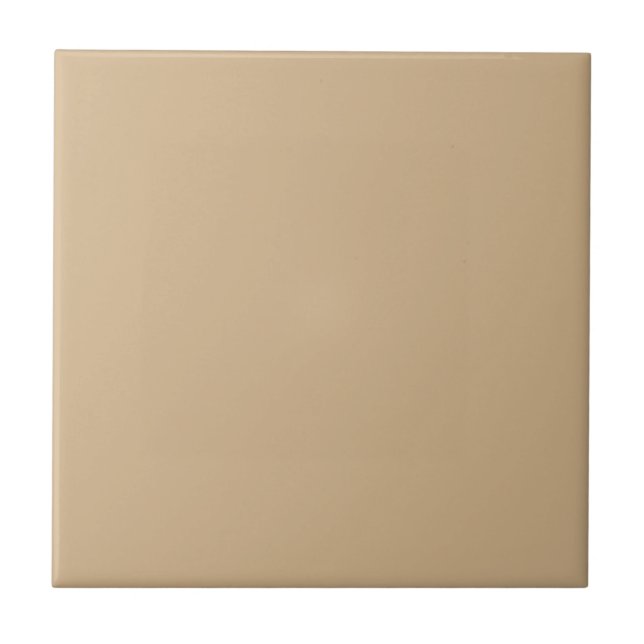 Plain Beige Solid Color  Ceramic Tile (Front)