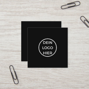 Plain black and white business card template