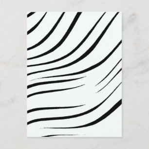 Plain Black And White Postcard