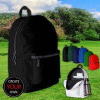 Plain Black Backpack, Bag / Customise
