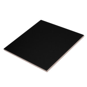 Plain Black Ceramic Tile