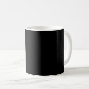 Plain black coffee mug