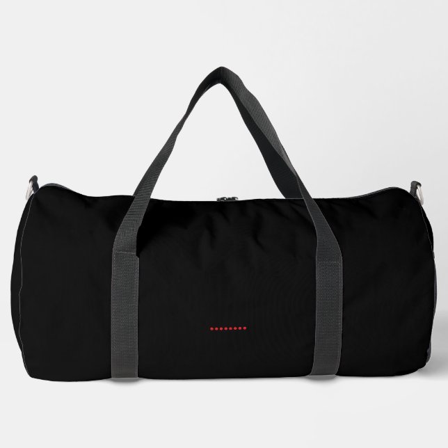 Plain Black Print Cut Sew Large Duffel Bag (Front)