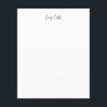 Plain Black White Minimalist Calligraphy Flyer<br><div class="desc">Simple white,  modern,  minimalist design. This template can be customised to meet all professional occupations.</div>