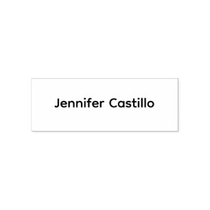 Plain Black White Minimalist Modern Self-inking Stamp