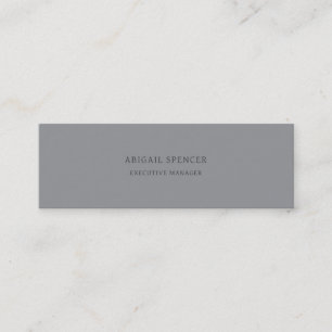 Plain Black White Professional Mini Business Card