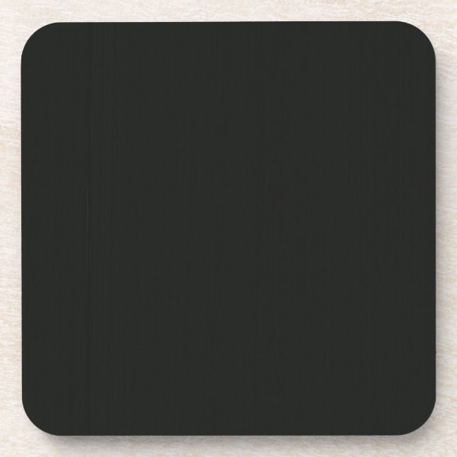 Plain Blank Black Grey DIY add quote text photo Coaster (Front)