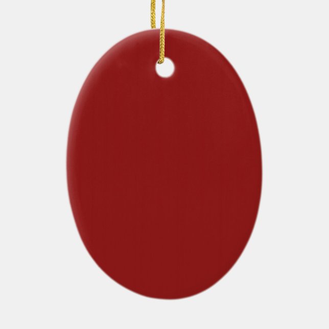 Plain Blank Red Shades DIY add text quote photo Ceramic Ornament (Back)