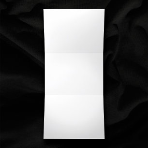 Plain Blank White 5" x 7" Horizontal Wedding Tri-Fold Invitation