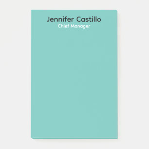 Plain Blue Black White Minimalist Modern Post-it Notes