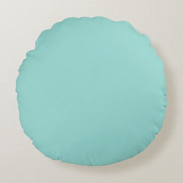 Plain blue colour round cushion (Front)
