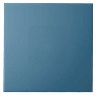 Plain Blue Colour Tile Harbour Blue