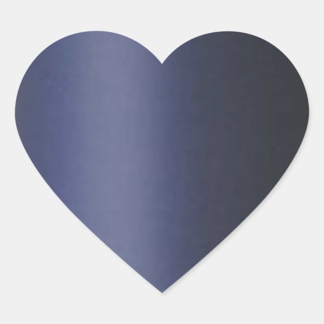 Plain BLUE GREY DarkGray Heart Sticker (Front)