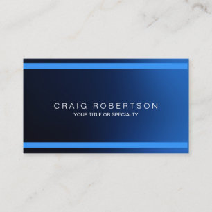 Plain Blue Modern Business Card