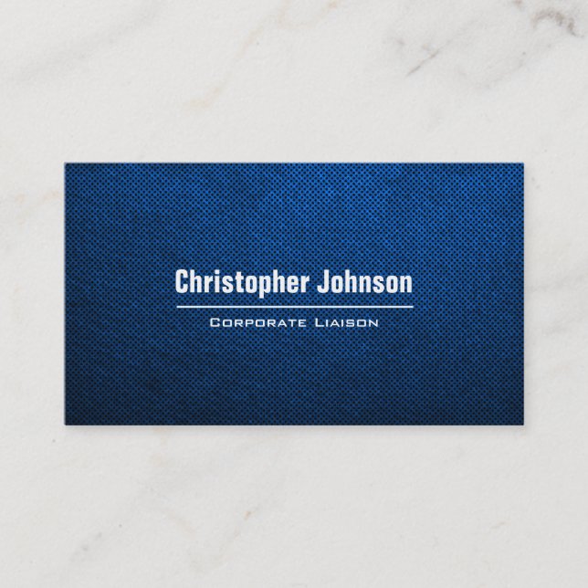 Plain Blue Modern Professional Business Card (Front)