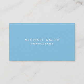 Plain Blue Professional Elegant Modern Simple Business Card