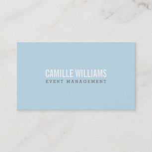 PLAIN BOLD MINIMAL smart text baby blue + grey Business Card