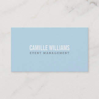 PLAIN BOLD MINIMAL smart text baby blue + grey Business Card