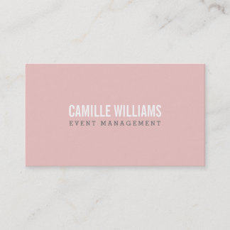 PLAIN BOLD MINIMAL smart text baby pink + grey Business Card