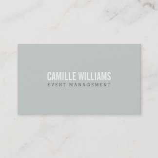 PLAIN BOLD MINIMAL smart text monochromatic grey Business Card