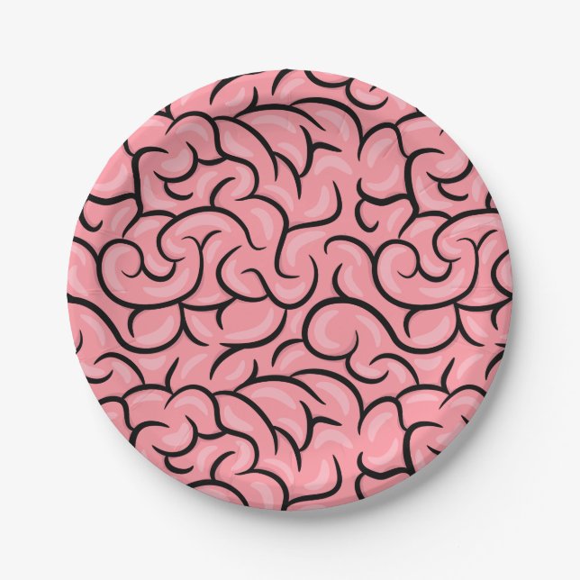 Plain Brain Paper Plate (Front)