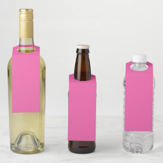 Plain bright hot pink bottle tag