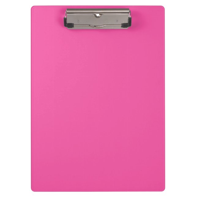 Plain bright hot pink clipboard (Front)