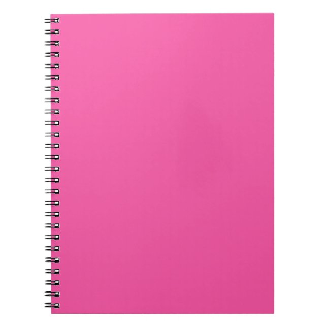 Plain bright hot pink notebook (Front)