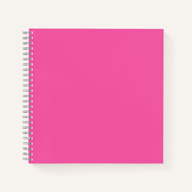 Plain bright hot pink notebook (Front)