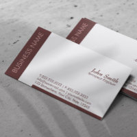 Plain Brown Aerospace Engineer Business Card
