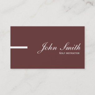 Plain Brown Golf Business Card