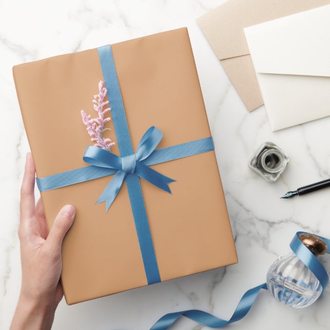 Plain Buff Tan Colour Shade Tone Wrapping Paper (Gifting)