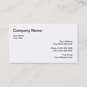 Plain Business Card Template