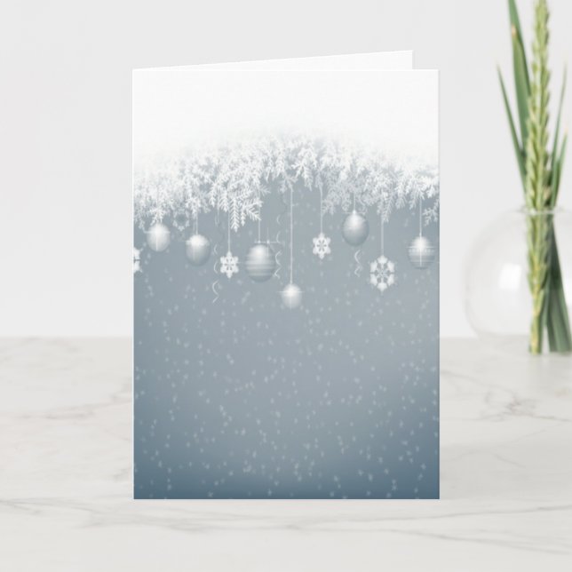 Plain - Christmas Background Card (Front)