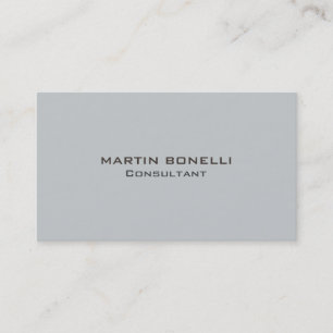 Plain Clean Simple Grey Standard Business Card