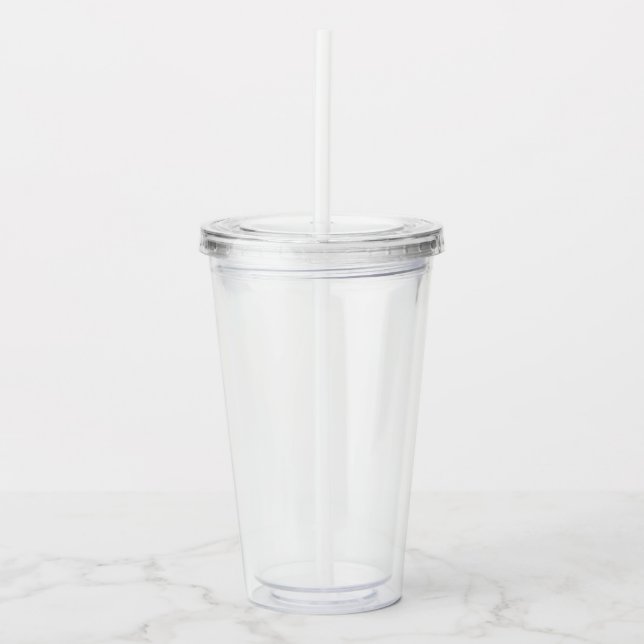 Plain Clear Acrylic Tumbler (Front)
