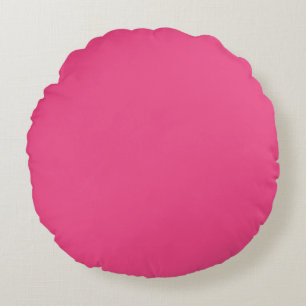 Plain color french rose hot pink round cushion
