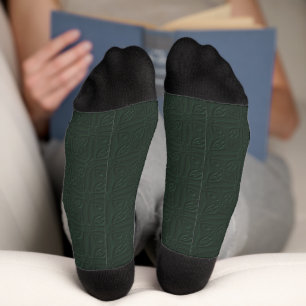 Plain Color With Added Design Crew Socks