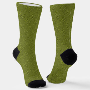Plain Color With Added Design Crew Socks