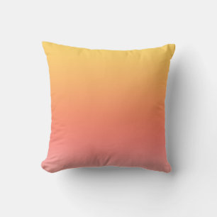 Plain colors - Yellow to Misty Pink ombre Cushion