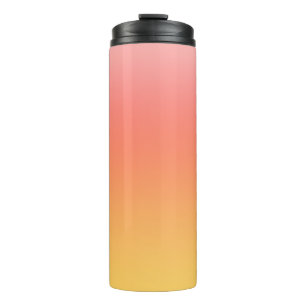 Plain colors - Yellow to Misty Pink ombre Thermal Tumbler