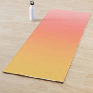 Plain colors - Yellow to Misty Pink ombre Yoga Mat